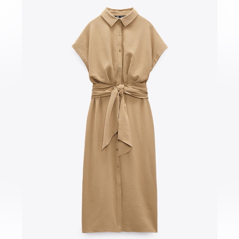 NWT ✨ Zara Belted Dress Sz XS